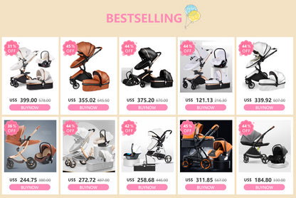 Poussette 3-en-1 moderne pour bébé