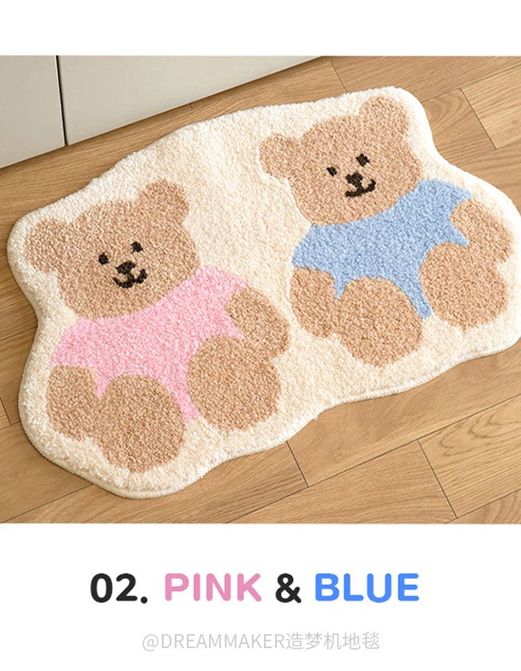 Tapis de sol bébé avec deux petits oursons mignons