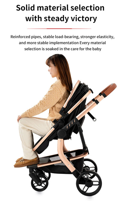 Poussette de paysage haute pliable