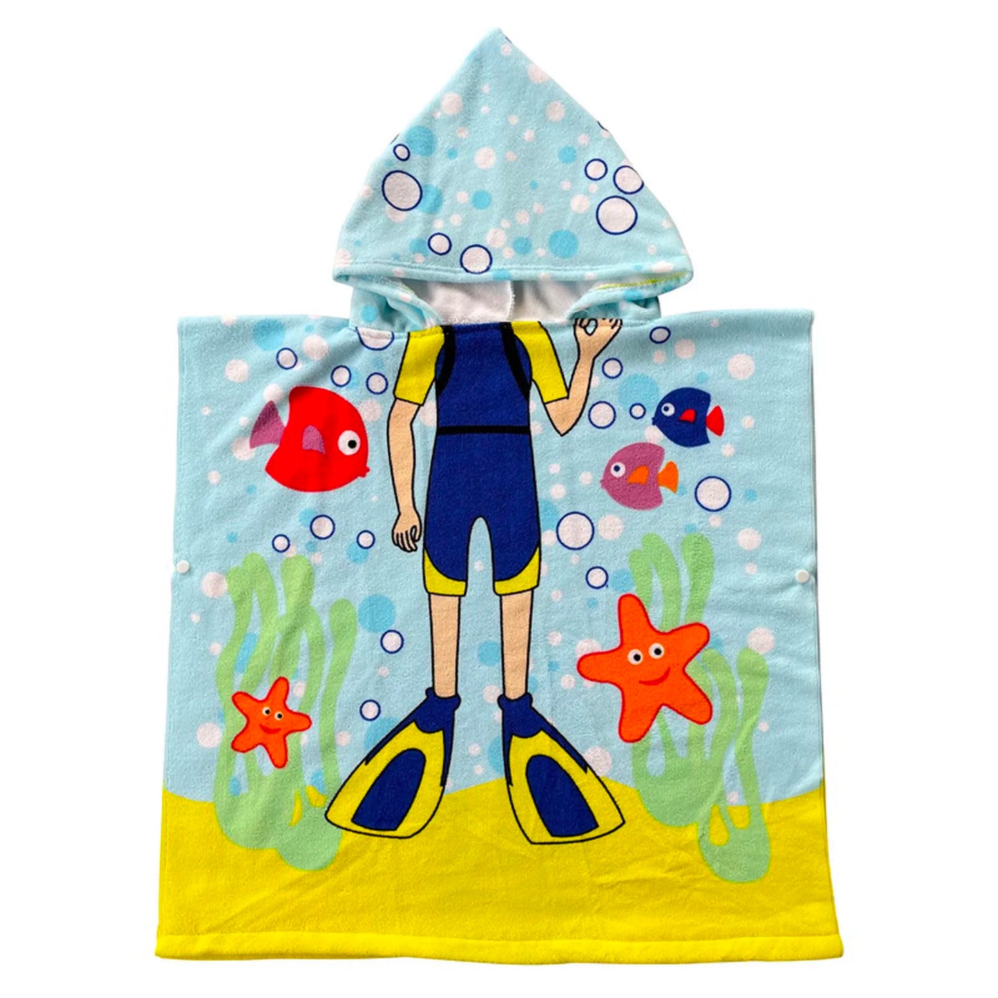 Cape de bain à capuche pour enfant