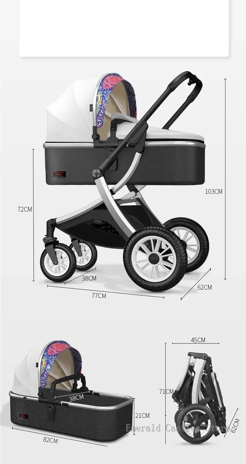 Poussette haute pour bébé