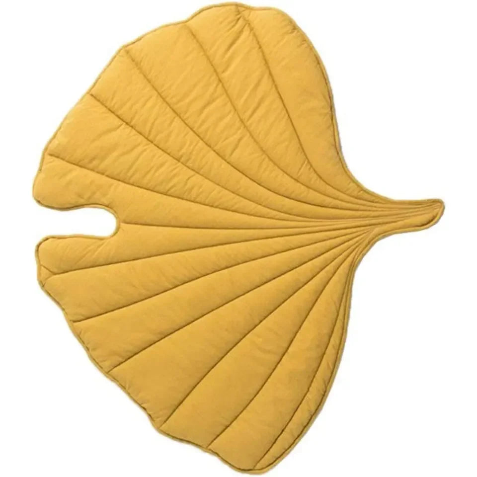 Tapis de sol en coton en forme de belle feuille pour bébé