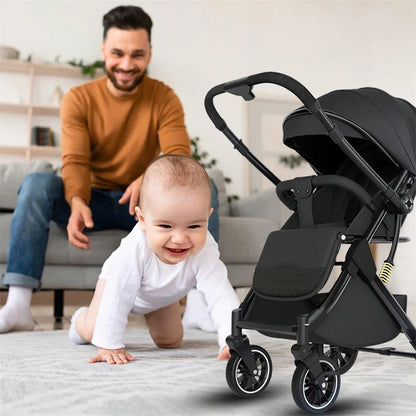 Poussette de bébé pliable à 4 roues