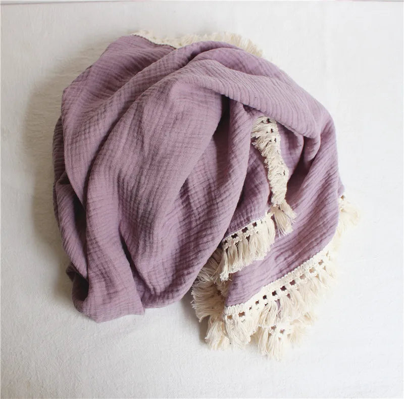 Couverture d’emmaillotage en mousseline de coton pour bébé