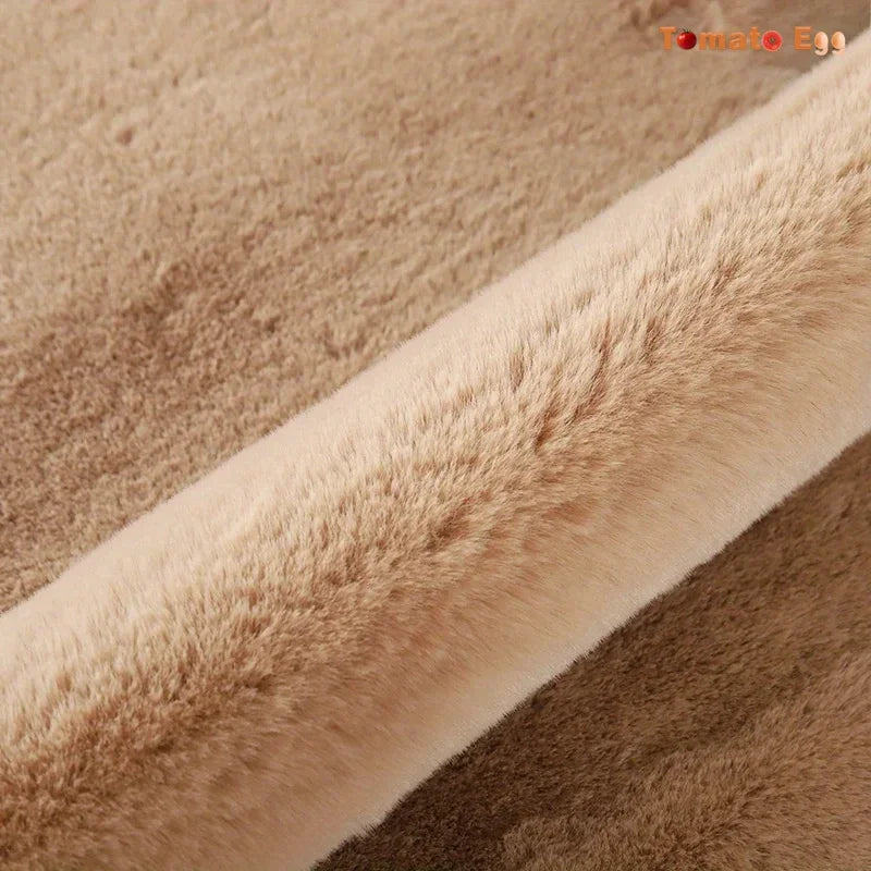 Tapis de sol en fourrure en forme d’ours pour bébé