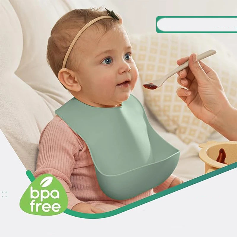 Bavoir en silicone imperméable et durable pour bébé