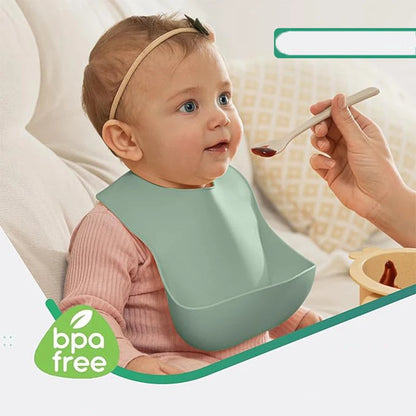 Bavoir en silicone imperméable et durable pour bébé