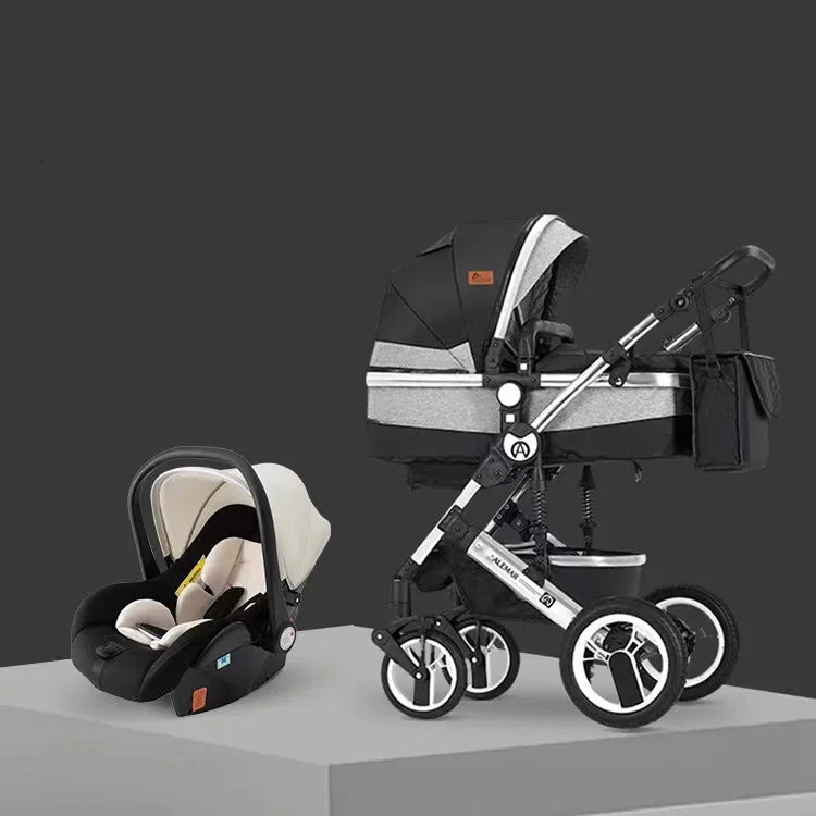 Poussette 3-en-1 moderne pour bébé