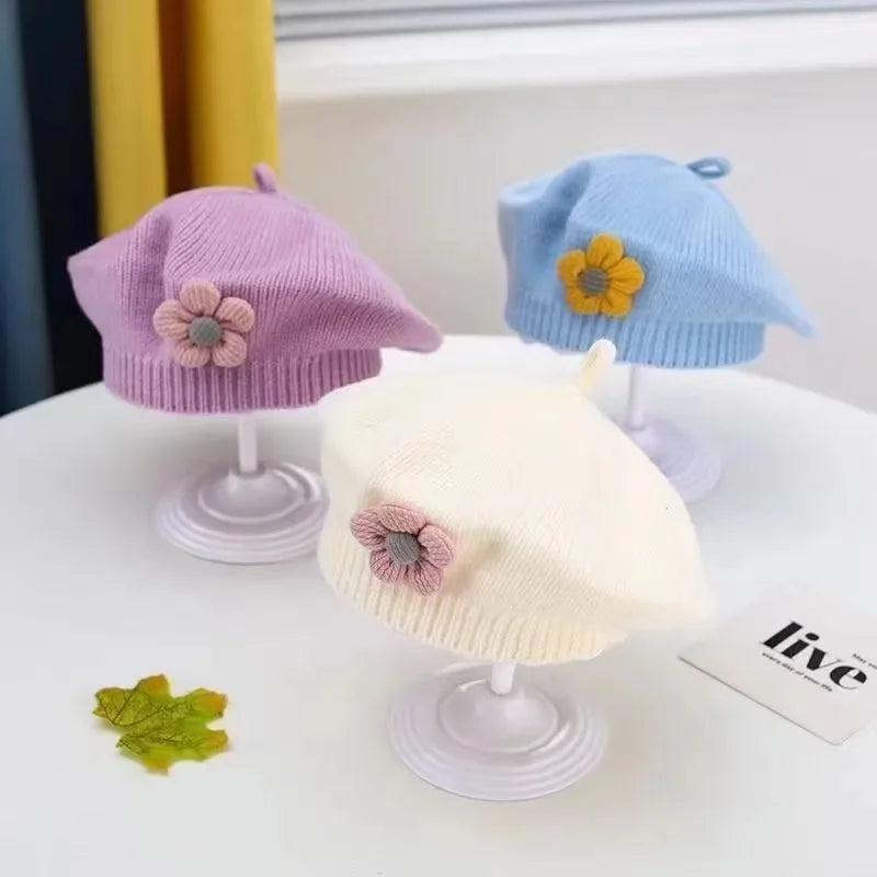 Bonnet tricoté pour filles