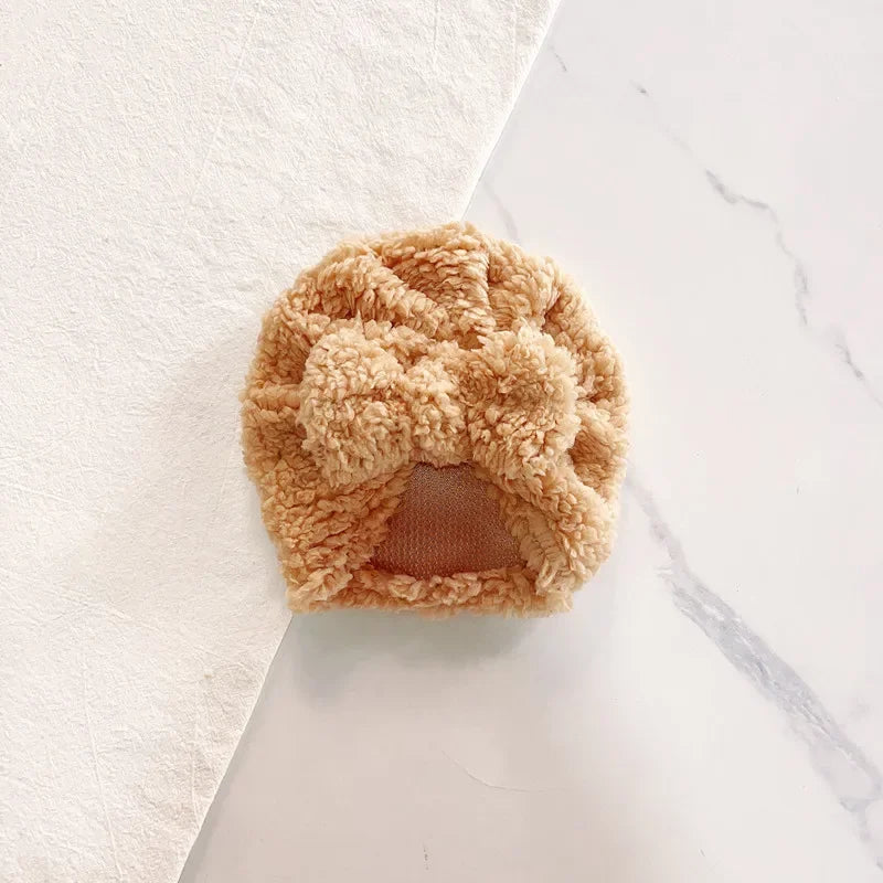 Turban pour bébé d’hiver en tissu épais