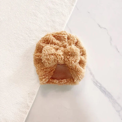 Turban pour bébé d’hiver en tissu épais
