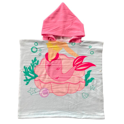 Cape de bain à capuche pour enfant