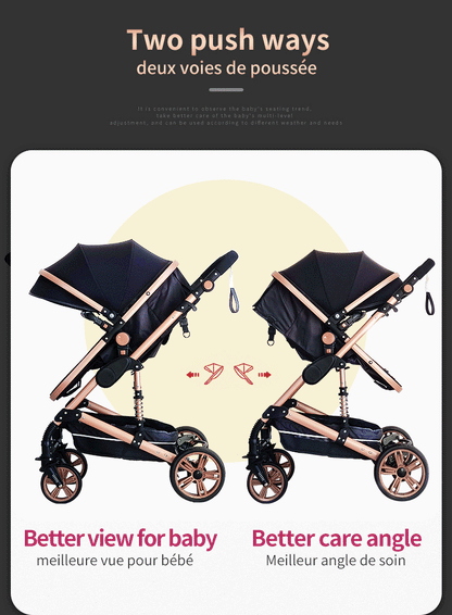 Poussette trio 3 en 1 pour bébé pliable