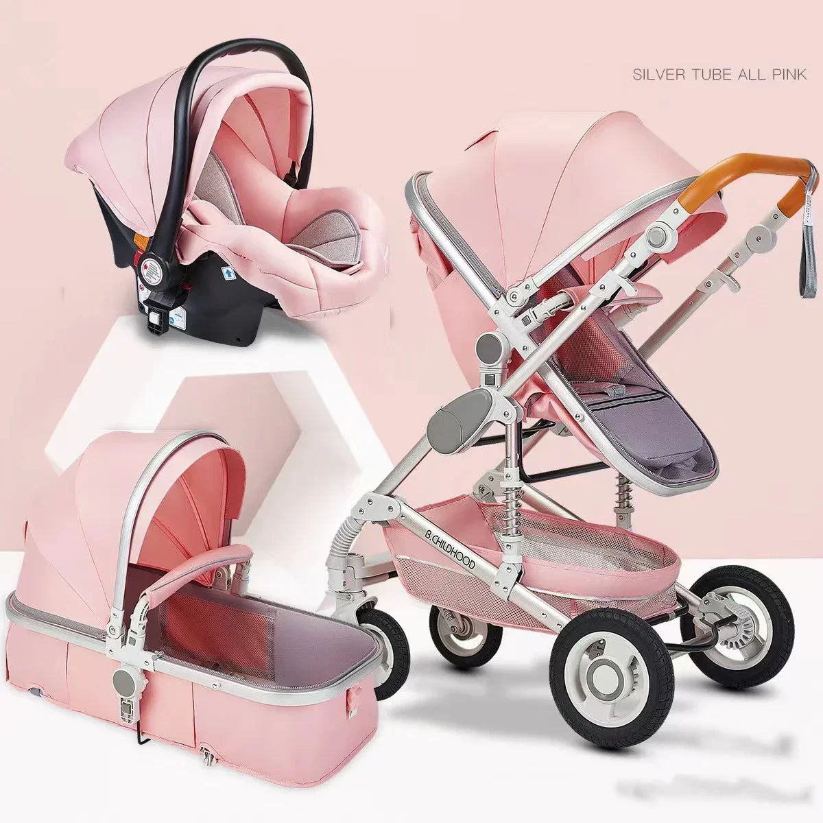 Poussette 3 en 1 pour le transport des nouveau-nés