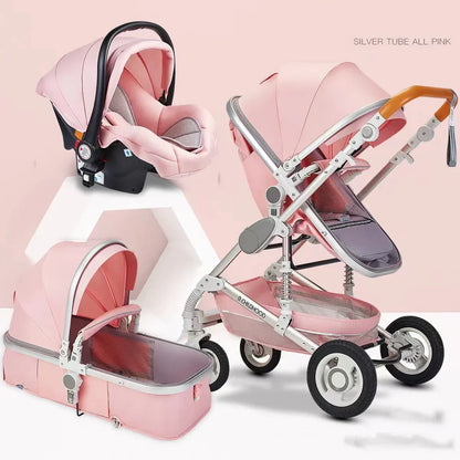 Poussette 3 en 1 pour le transport des nouveau-nés