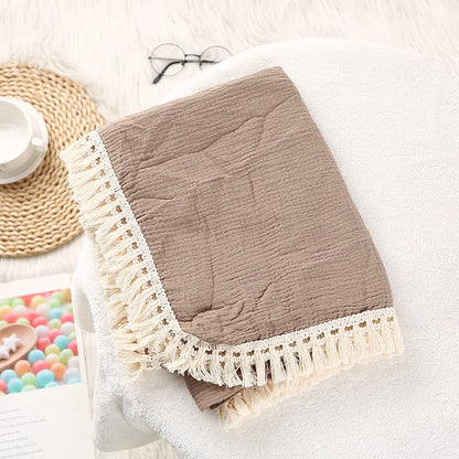 Couverture d’emmaillotage en mousseline de coton pour bébé