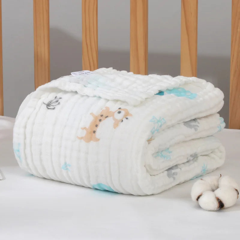 Couverture carrée en mousseline pour bébé