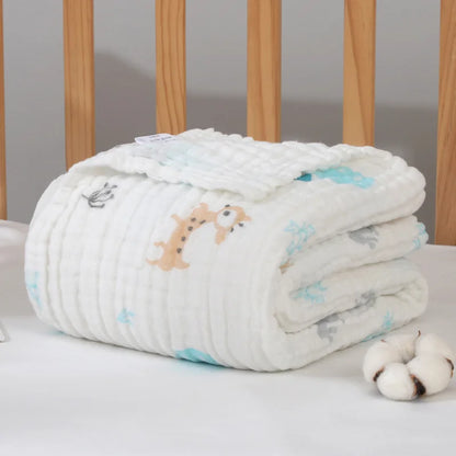 Couverture carrée en mousseline pour bébé