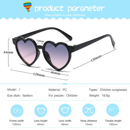 Lunette colorée avec un design en forme de coeur pour enfant