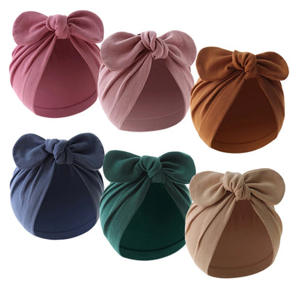 Turban élastique doux avec nœud papillon pour fille