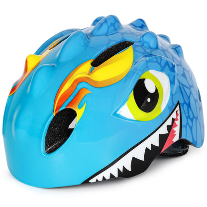 Casque de vélo à motif de dinosaure 3D pour enfants