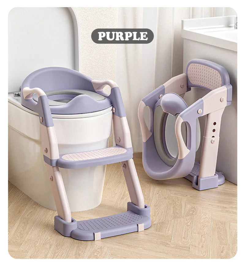 Chaise de toilettes pliable avec escalier pour enfants