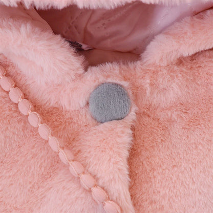Manteau en peluche avec oreilles de lapin pour bébés