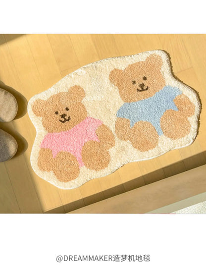 Tapis de sol bébé avec deux petits oursons mignons