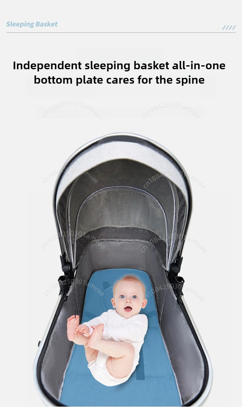 Poussette 3-en-1 moderne pour bébé