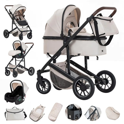Poussette 3-en-1 moderne pour bébé