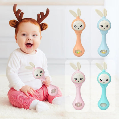 Hochet de dentition motif lapin avec musique