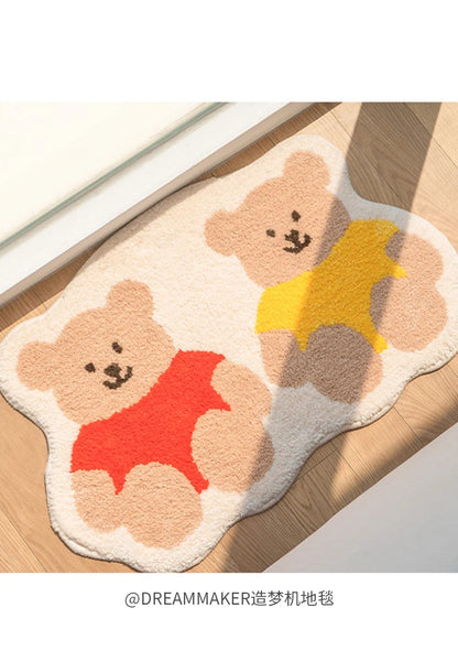 Tapis de sol bébé avec deux petits oursons mignons