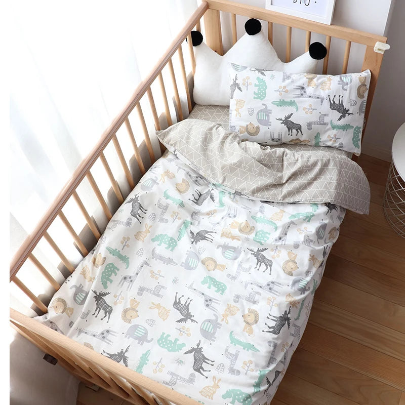 Parure de lit en coton doux pour bébé
