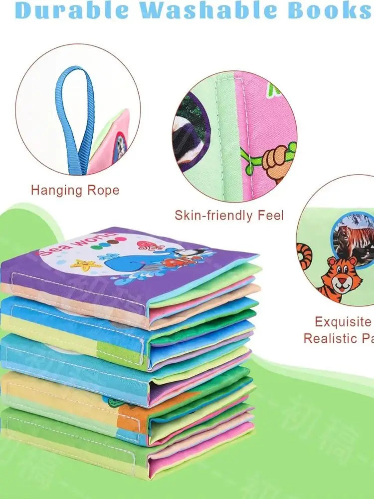 Livre éducatif en tissu doux pour bébé