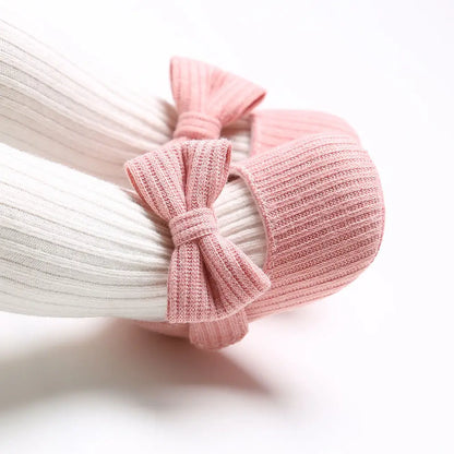 Chaussures en coton à motif de fleur pour nouveau-né