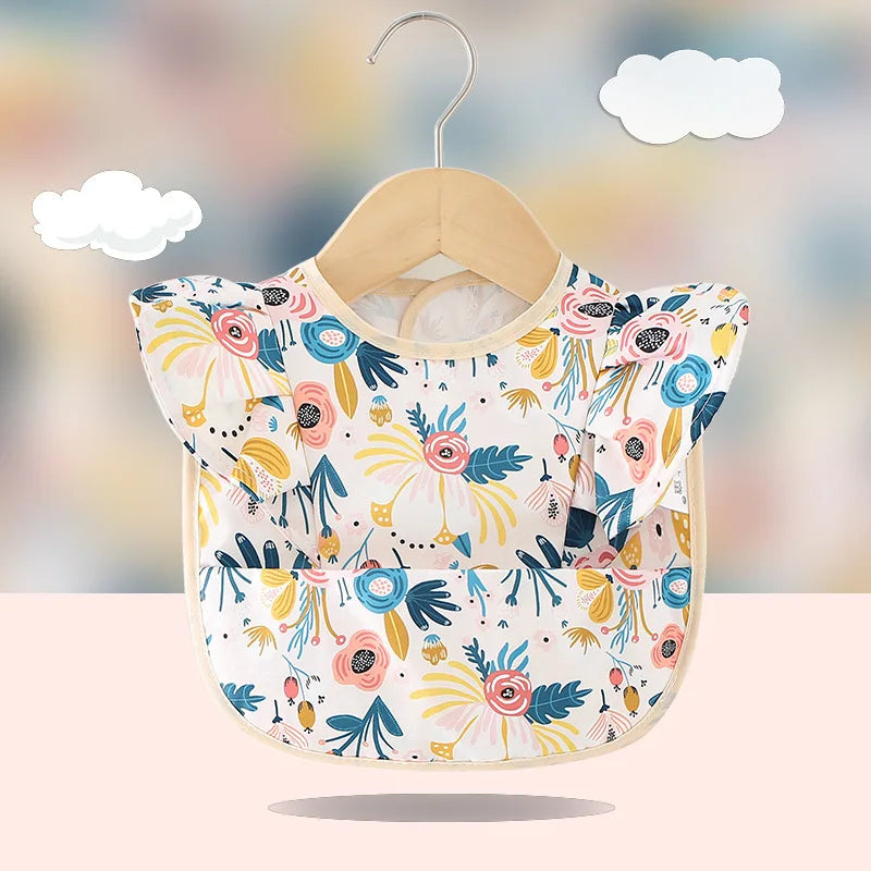 Bavoir imperméable avec ailes d’ange pour bébé