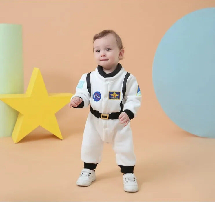 Déguisement bébé astronaute blanc body