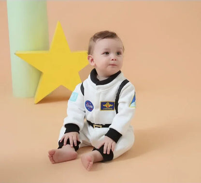 Déguisement bébé astronaute blanc body