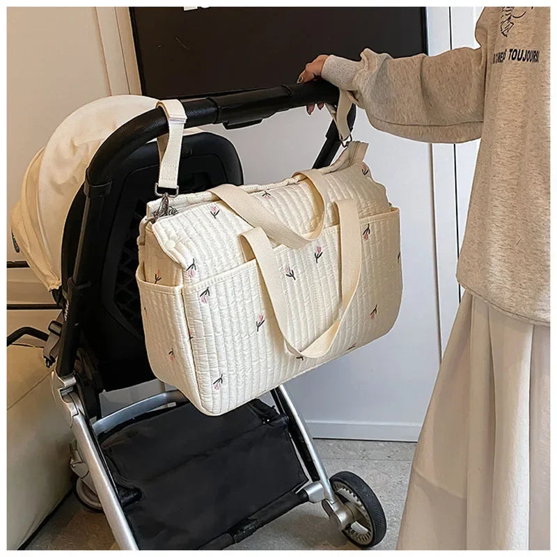 Sac à langer brodé grand modèle pour bébé