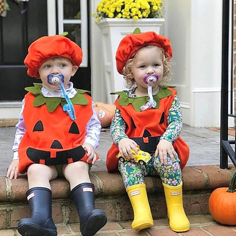 Déguisement halloween bebe en forme de citrouille