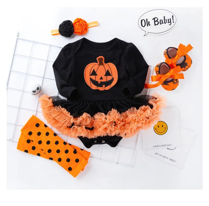 Déguisement halloween bébé fille 4 pièces