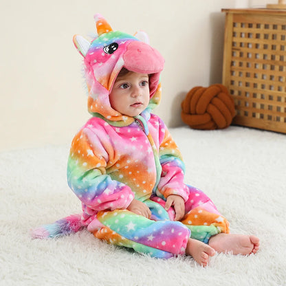 Combinaison pyjama doux à motifs d’animaux pour bébé
