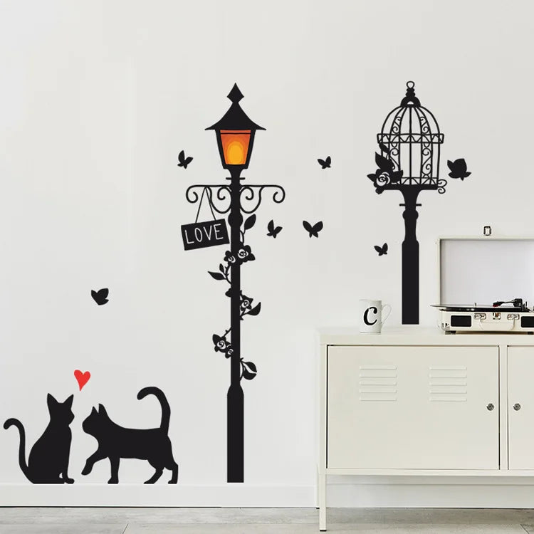 Stickers muraux en forme de chats