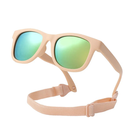 Lunette de soleil bébé carré avec lacet