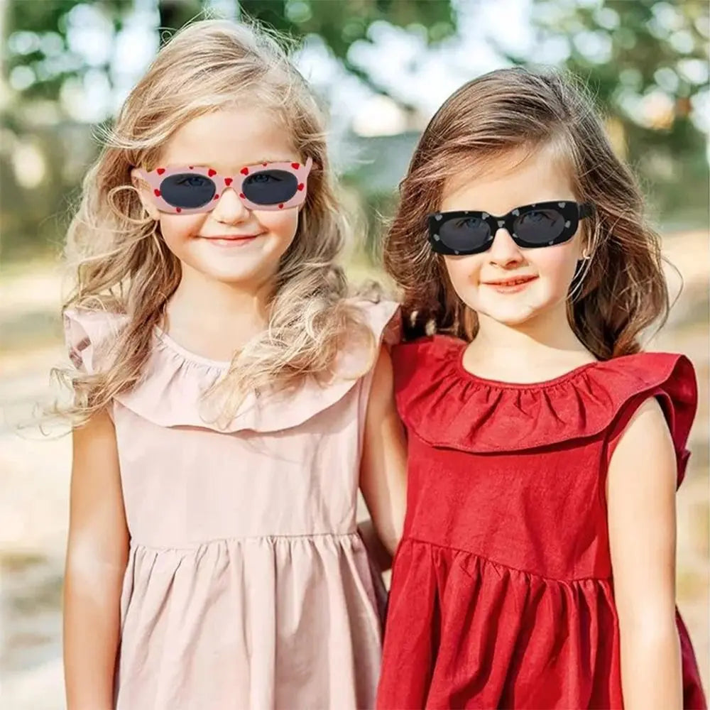 Lunettes de soleil à imprimé cœur pour enfants