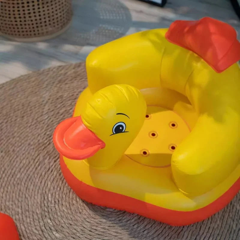 Jouet bébé siège gonflable en forme de canard
