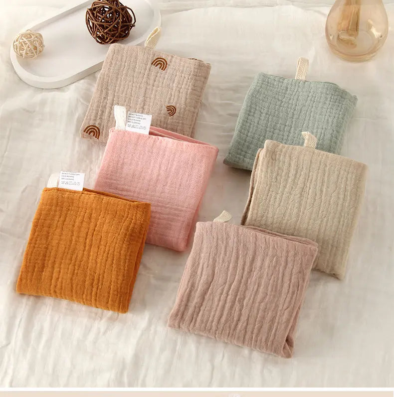 Bavoir 100% en mousseline de coton biologique pour bébé X5