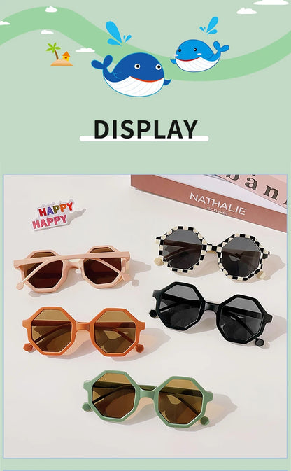 Lunettes de soleil en forme de mignon polygone pour enfants
