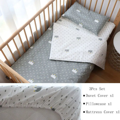 Parure de lit en coton doux pour bébé