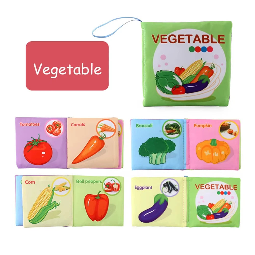 Livre éducatif en tissu doux pour bébé